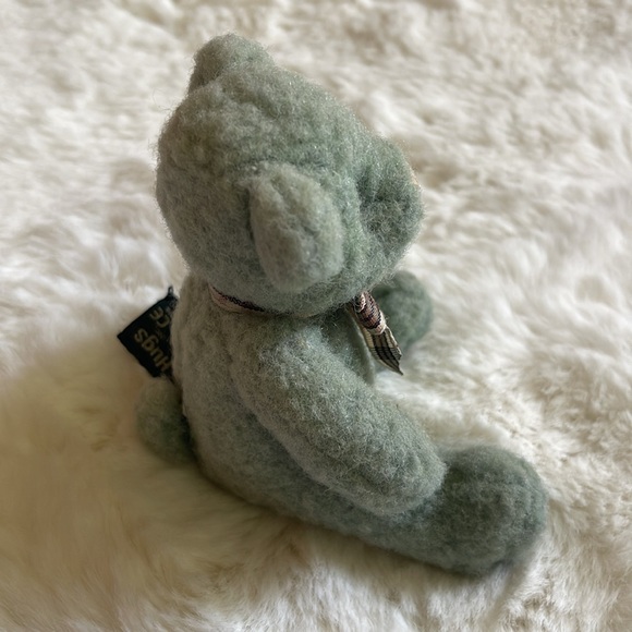Cute Little Russ Little Hugs Green Teddy Bear with Plaid Bow 🧸 - Picture 2 of 8